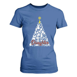 Christmas Tree T Shirt For Women Red Plaid Daughter TS02 Royal Blue Print Your Wear