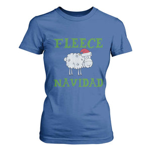 Funny Christmas Sheep T Shirt For Women Fleece Navidad Feliz Festive Xmas TS02 Royal Blue Print Your Wear