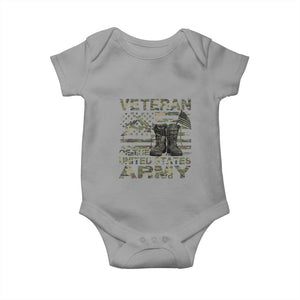 American Veteran Baby Onesie Of The US Army Camouflage Flag TS02 Sport Gray Print Your Wear