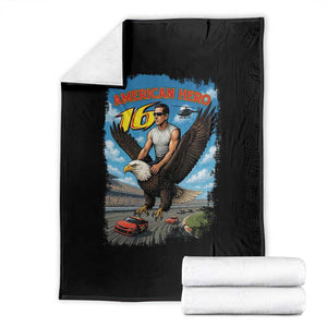 Patriotic Americanana Speed Legend 16 Tribute Throw Blanket American Hero Bald Eagle Speedway Memorial TS02 Black Print Your Wear