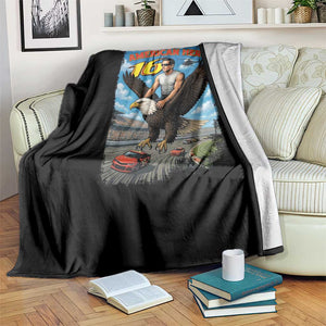 Patriotic Americanana Speed Legend 16 Tribute Throw Blanket American Hero Bald Eagle Speedway Memorial TS02 Print Your Wear