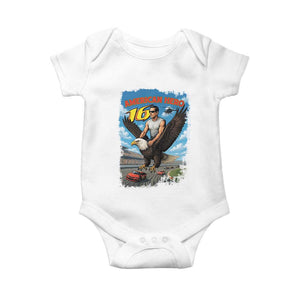 Patriotic Americanana Speed Legend 16 Tribute Baby Onesie American Hero Bald Eagle Speedway Memorial TS02 White Print Your Wear