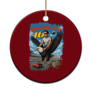 Patriotic Americanana Speed Legend 16 Tribute Ceramic Ornament American Hero Bald Eagle Speedway Memorial TS02 1pc Red Print Your Wear
