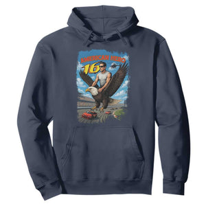 Patriotic Americanana Speed Legend 16 Tribute Hoodie American Hero Bald Eagle Speedway Memorial TS02 Navy Print Your Wear