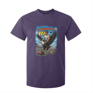 Patriotic Americanana Speed Legend 16 Tribute T Shirt For Kid American Hero Bald Eagle Speedway Memorial TS02 Purple Print Your Wear