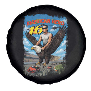 Patriotic Americanana Speed Legend 16 Tribute Spare Tire Cover American Hero Bald Eagle Speedway Memorial TS02 Print Your Wear