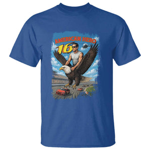 Patriotic Americanana Speed Legend 16 Tribute T Shirt American Hero Bald Eagle Speedway Memorial TS02 Royal Blue Print Your Wear
