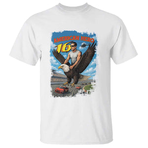 Patriotic Americanana Speed Legend 16 Tribute T Shirt American Hero Bald Eagle Speedway Memorial TS02 White Print Your Wear