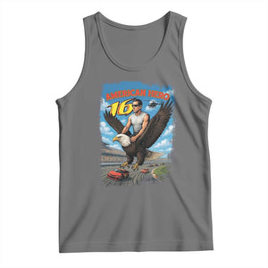 Patriotic Americanana Speed Legend 16 Tribute Tank Top American Hero Bald Eagle Speedway Memorial TS02 Black Heather Print Your Wear
