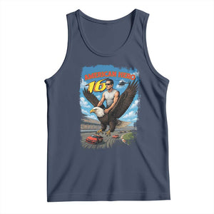 Patriotic Americanana Speed Legend 16 Tribute Tank Top American Hero Bald Eagle Speedway Memorial TS02 Navy Print Your Wear