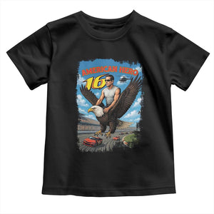 Patriotic Americanana Speed Legend 16 Tribute Toddler T Shirt American Hero Bald Eagle Speedway Memorial TS02 Black Print Your Wear