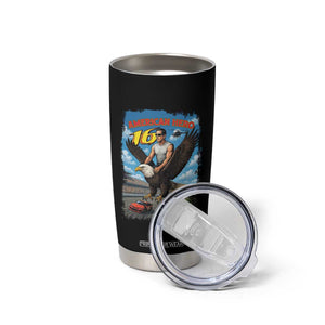 Patriotic Americanana Speed Legend 16 Tribute Tumbler Cup American Hero Bald Eagle Speedway Memorial TS02 Print Your Wear