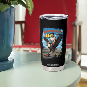Patriotic Americanana Speed Legend 16 Tribute Tumbler Cup American Hero Bald Eagle Speedway Memorial TS02 Print Your Wear