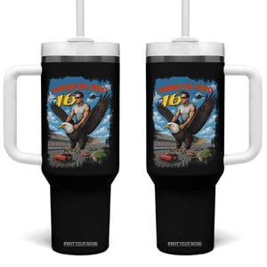 Patriotic Americanana Speed Legend 16 Tribute Tumbler With Handle American Hero Bald Eagle Speedway Memorial TS02 One Size: 40 oz Black Print Your Wear