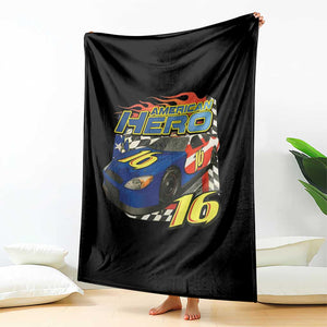 Vintage Americana Speed Legend 16 Tribute Throw Blanket American Hero #16 Stock Car Memorial - Print Your Wear