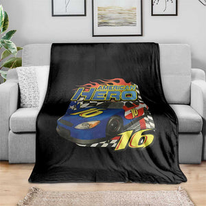 Vintage Americana Speed Legend 16 Tribute Throw Blanket American Hero #16 Stock Car Memorial - Print Your Wear