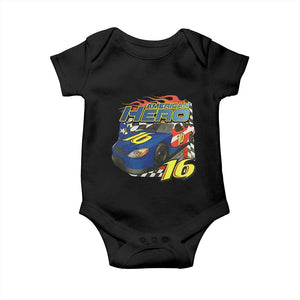 Vintage Americana Speed Legend 16 Tribute Baby Onesie American Hero #16 Stock Car Memorial - Print Your Wear