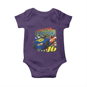 Vintage Americana Speed Legend 16 Tribute Baby Onesie American Hero #16 Stock Car Memorial - Print Your Wear