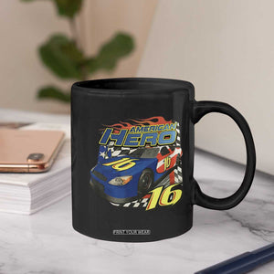 Vintage Americana Speed Legend 16 Tribute Coffee Mug American Hero #16 Stock Car Memorial - Print Your Wear