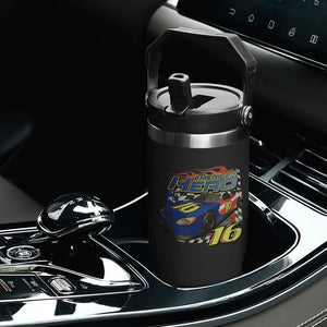 Vintage Americana Speed Legend 16 Tribute Flip Straw Tumbler American Hero #16 Stock Car Memorial - Print Your Wear