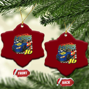 Vintage Americana Speed Legend 16 Tribute Ceramic Ornament American Hero #16 Stock Car Memorial - Print Your Wear