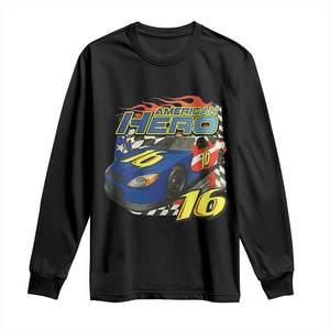 Vintage Americana Speed Legend 16 Tribute Long Sleeve Shirt American Hero #16 Stock Car Memorial - Print Your Wear