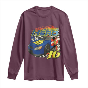 Vintage Americana Speed Legend 16 Tribute Long Sleeve Shirt American Hero #16 Stock Car Memorial - Print Your Wear