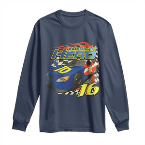 Vintage Americana Speed Legend 16 Tribute Long Sleeve Shirt American Hero #16 Stock Car Memorial - Print Your Wear