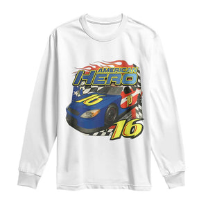 Vintage Americana Speed Legend 16 Tribute Long Sleeve Shirt American Hero #16 Stock Car Memorial - Print Your Wear