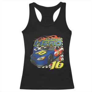 Vintage Americana Speed Legend 16 Tribute Racerback Tank Top American Hero #16 Stock Car Memorial - Print Your Wear