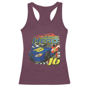 Vintage Americana Speed Legend 16 Tribute Racerback Tank Top American Hero #16 Stock Car Memorial - Print Your Wear