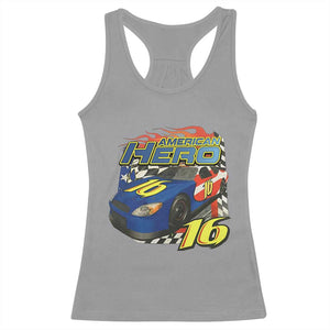 Vintage Americana Speed Legend 16 Tribute Racerback Tank Top American Hero #16 Stock Car Memorial - Print Your Wear