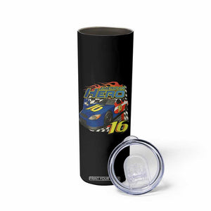 Vintage Americana Speed Legend 16 Tribute Skinny Tumbler American Hero #16 Stock Car Memorial - Print Your Wear