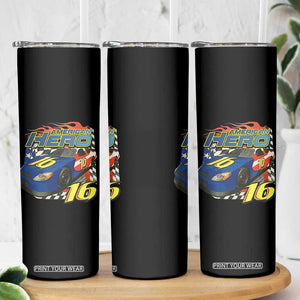 Vintage Americana Speed Legend 16 Tribute Skinny Tumbler American Hero #16 Stock Car Memorial - Print Your Wear