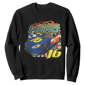Vintage Americana Speed Legend 16 Tribute Sweatshirt American Hero #16 Stock Car Memorial - Print Your Wear