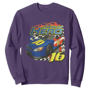 Vintage Americana Speed Legend 16 Tribute Sweatshirt American Hero #16 Stock Car Memorial - Print Your Wear