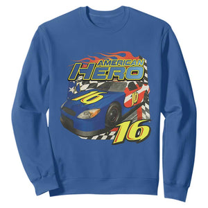 Vintage Americana Speed Legend 16 Tribute Sweatshirt American Hero #16 Stock Car Memorial - Print Your Wear