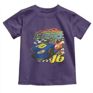 Vintage Americana Speed Legend 16 Tribute Toddler T Shirt American Hero #16 Stock Car Memorial - Print Your Wear