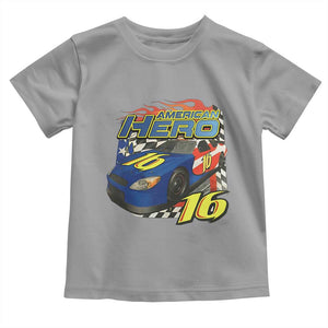 Vintage Americana Speed Legend 16 Tribute Toddler T Shirt American Hero #16 Stock Car Memorial - Print Your Wear