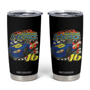 Vintage Americana Speed Legend 16 Tribute Tumbler Cup American Hero #16 Stock Car Memorial - Print Your Wear