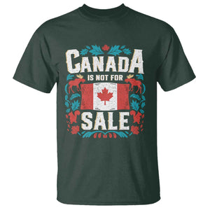Canada Is Not For Sale T Shirt TS02 Dark Forest Green Print Your Wear