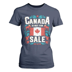 Canada Is Not For Sale T Shirt For Women TS02 Navy Print Your Wear