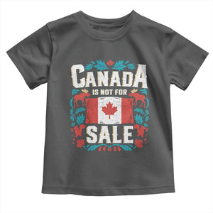 Canada Is Not For Sale Toddler T Shirt TS02 Dark Heather Print Your Wear