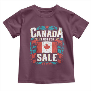 Canada Is Not For Sale Toddler T Shirt TS02 Maroon Print Your Wear