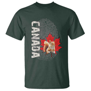 Canada Pride T Shirt Maple Leaf Squirrel Canadian Roots TS02 Dark Forest Green Print Your Wear