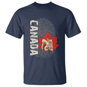 Canada Pride T Shirt Maple Leaf Squirrel Canadian Roots TS02 Navy Print Your Wear