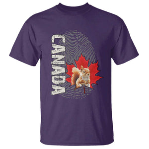 Canada Pride T Shirt Maple Leaf Squirrel Canadian Roots TS02 Purple Print Your Wear