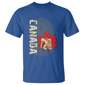 Canada Pride T Shirt Maple Leaf Squirrel Canadian Roots TS02 Royal Blue Print Your Wear