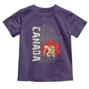 Canada Pride Toddler T Shirt Maple Leaf Squirrel Canadian Roots TS02 Purple Print Your Wear