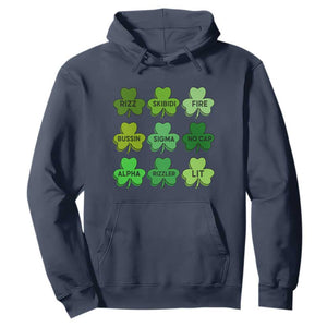 Funny St Patricks Day Skibi Rizz Hoodie No Cap TS02 Navy Print Your Wear
